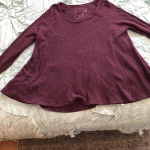 Free People Purple Flare Long Sleeve